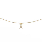 Dainty Pearl Initial Necklace