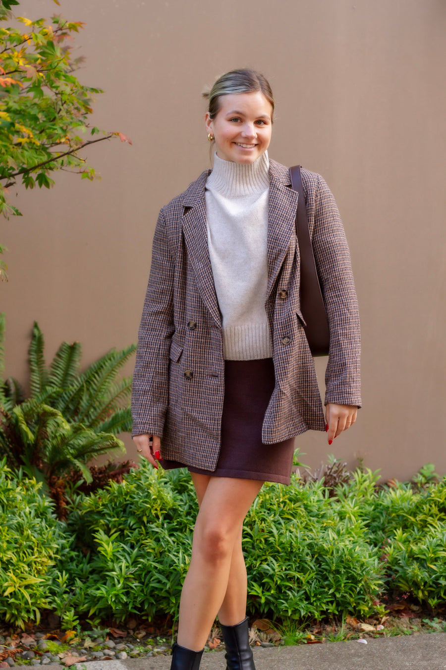 Downtown Plaid Blazer