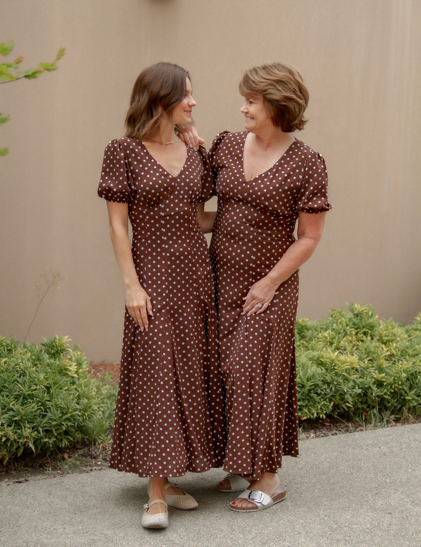 Anika Brown Polka Dot Dress