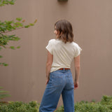 Serene Draped Top in Cream