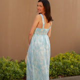 Jean Paisley Maxi Dress