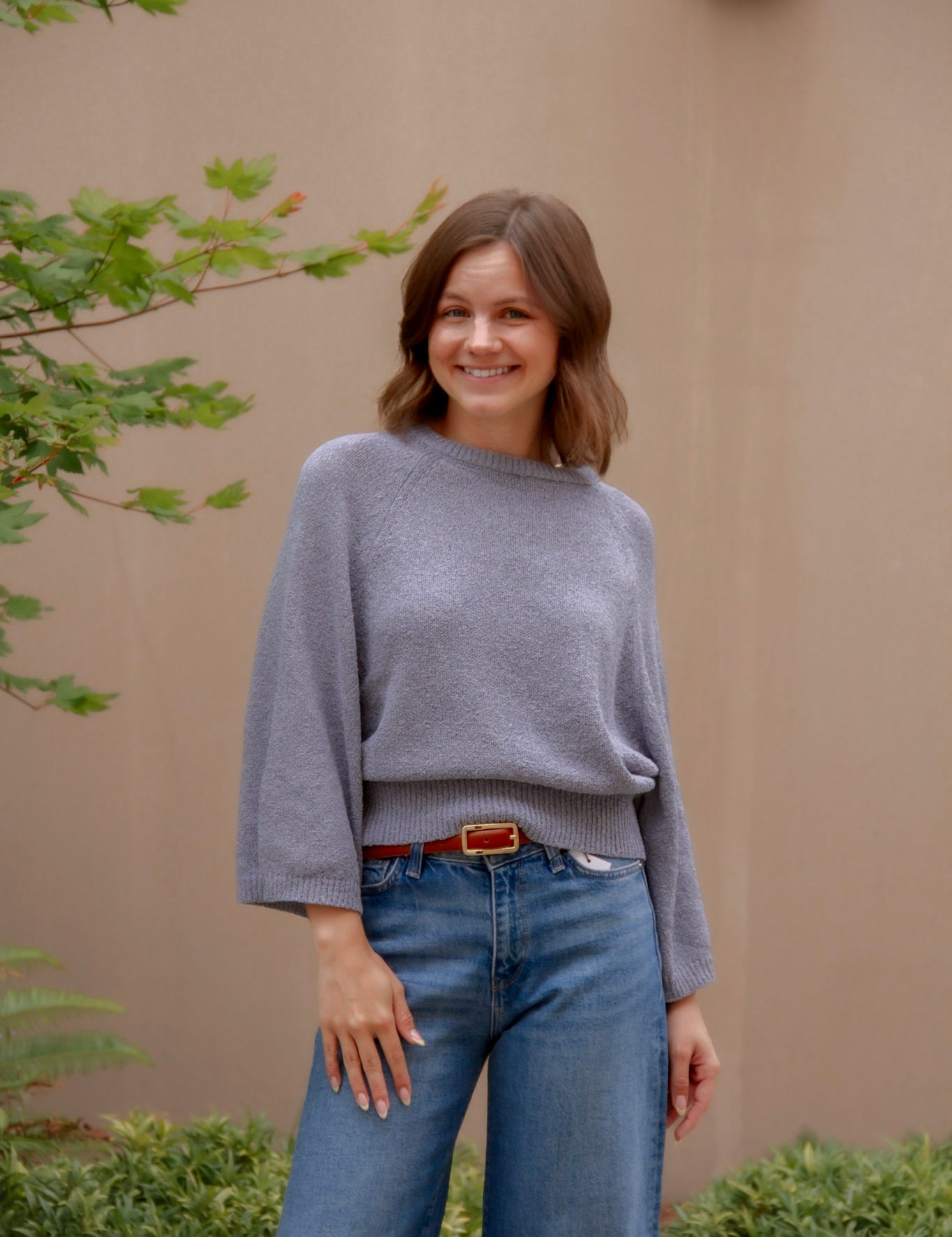 Ford 3/4 Sleeve Knitted Top