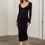 Sweetheart Sweater Midi Dress