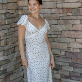 Lou Floral Textured Midi Dress