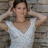 Lou Floral Textured Midi Dress