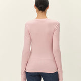 Lou Long Sleeve Tee in Pink