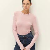Lou Long Sleeve Tee in Pink