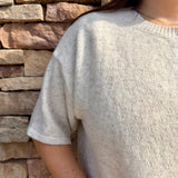 Boston Pointelle Short Sleeve Cardigan - Oatmeal
