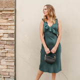 Calla Green Midi Dress