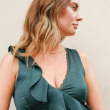 Calla Green Midi Dress