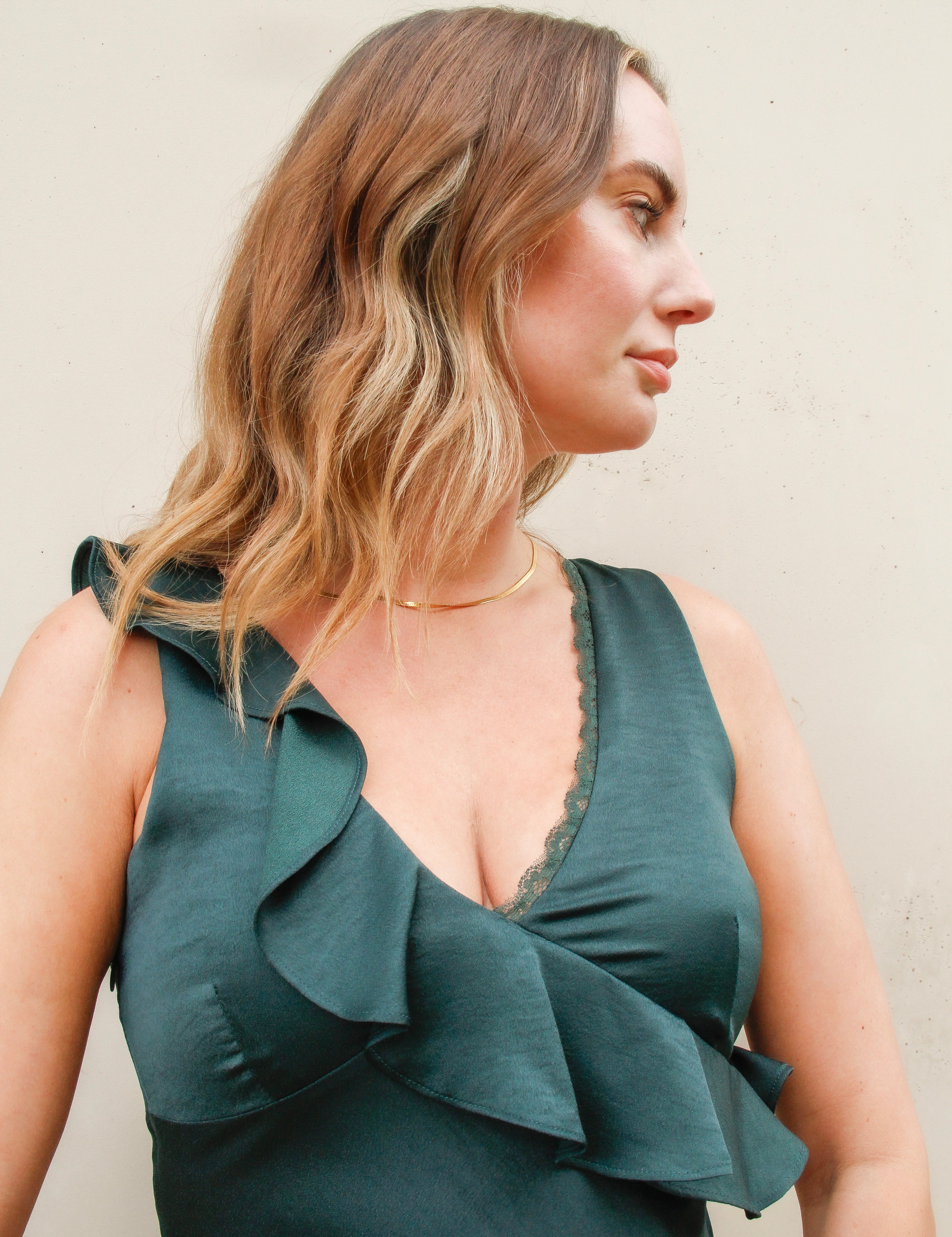 Calla Green Midi Dress