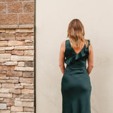 Calla Green Midi Dress