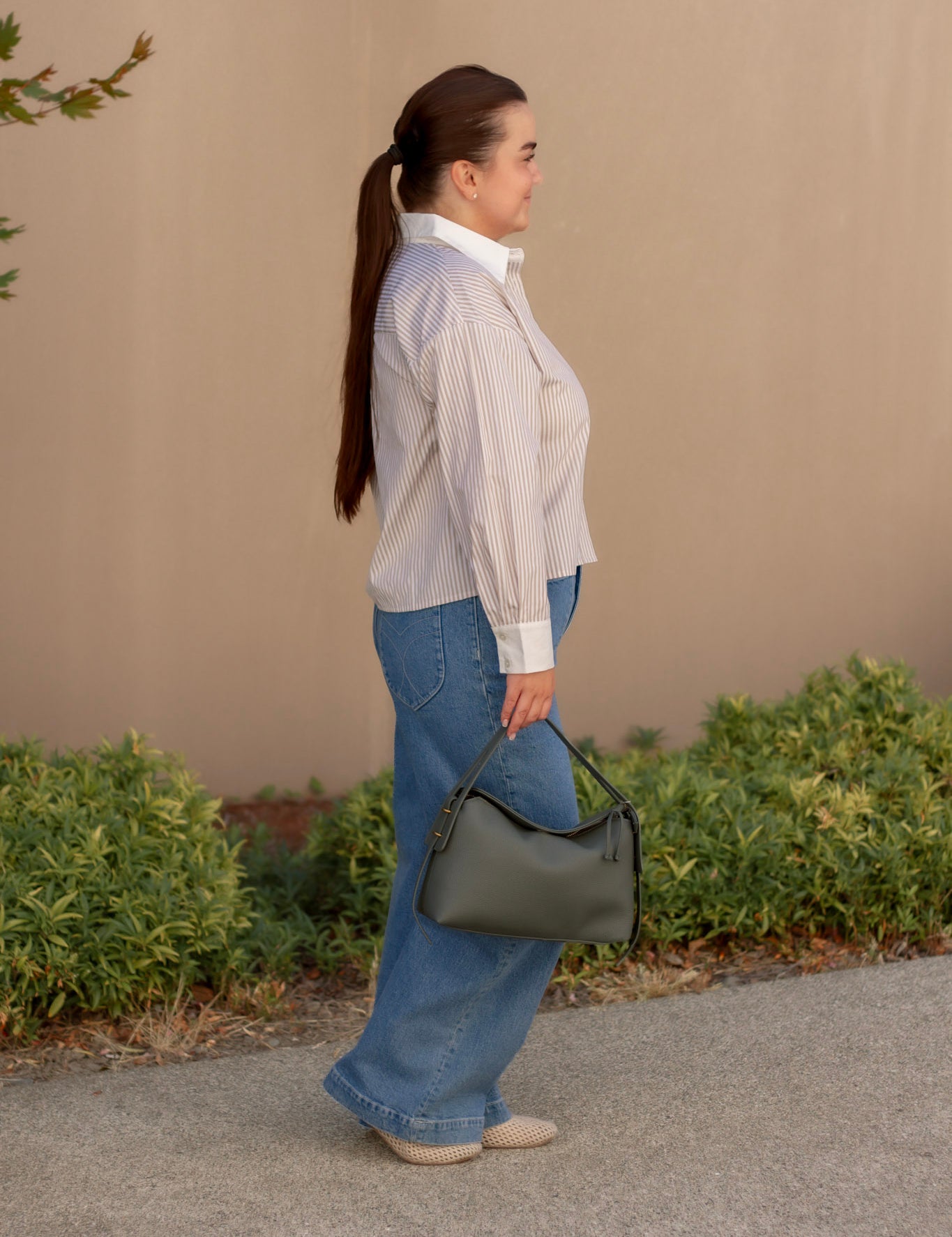 Mary Color Block Stripe Button Down