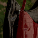 Melie Bianco Stefanie Shoulder Bag (Black & Burgundy)