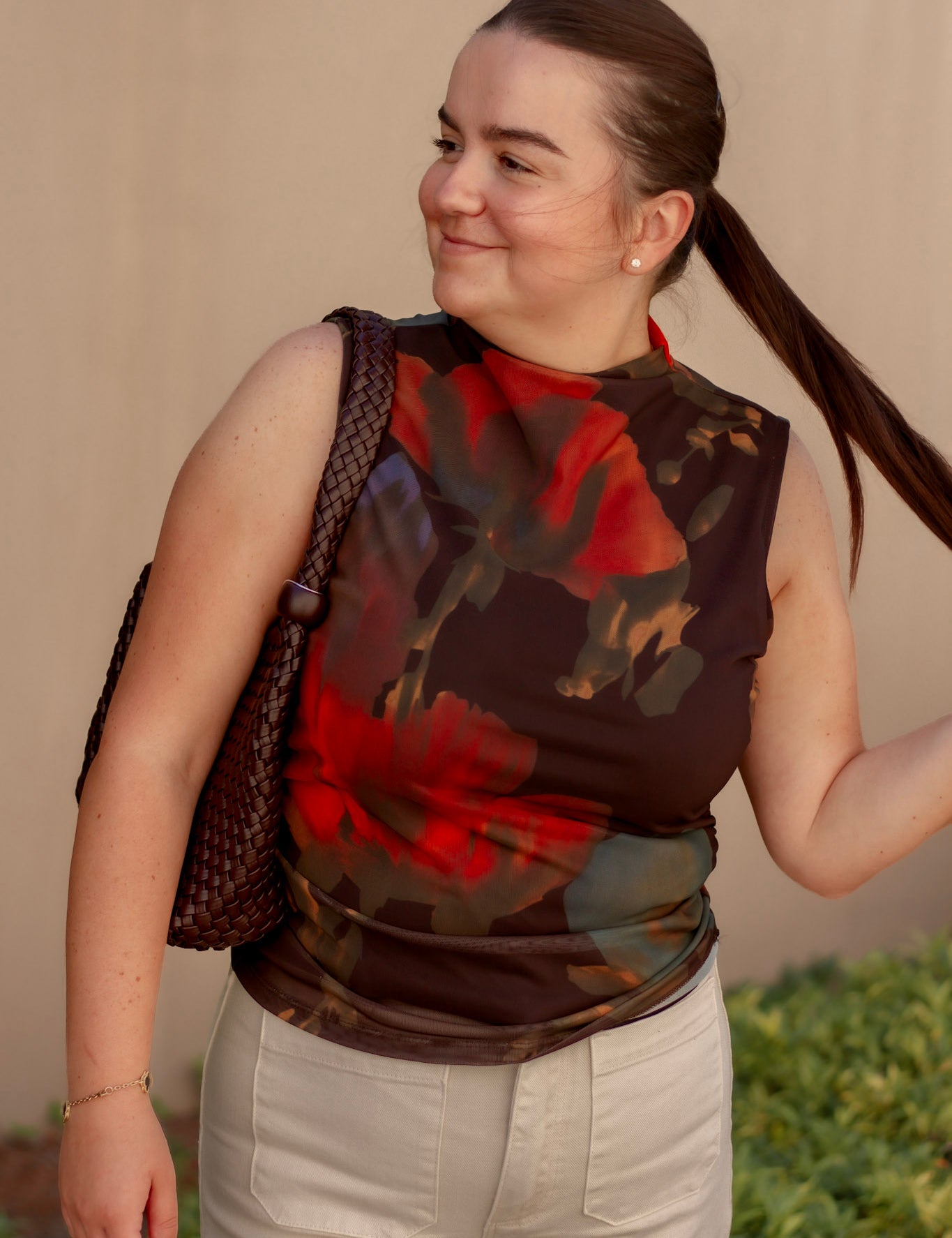 Oasis Mesh Floral Top