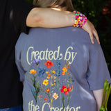 Created by the Creator Tee in Plum