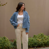 Washed Denim Button Down
