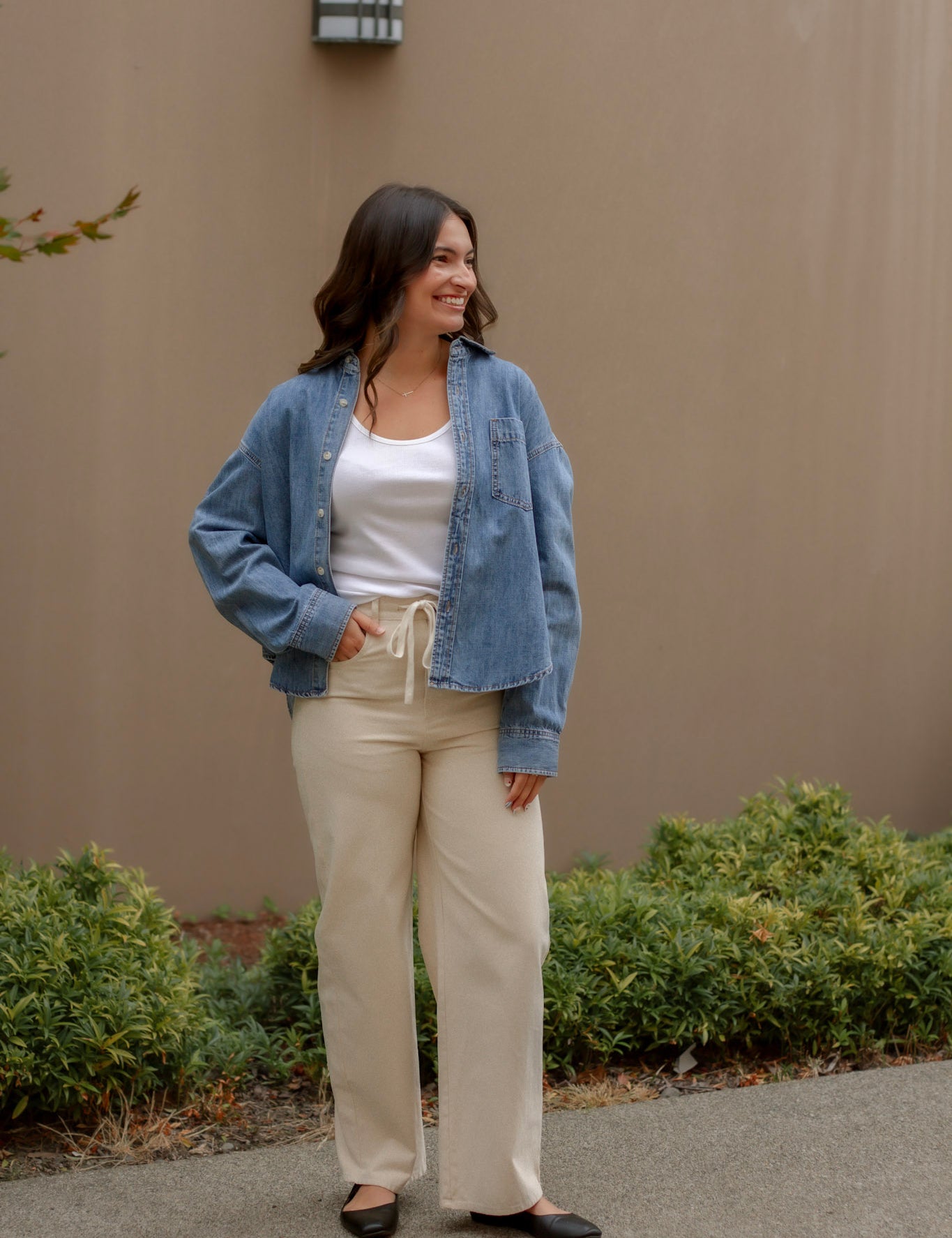 Washed Denim Button Down