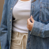 Washed Denim Button Down
