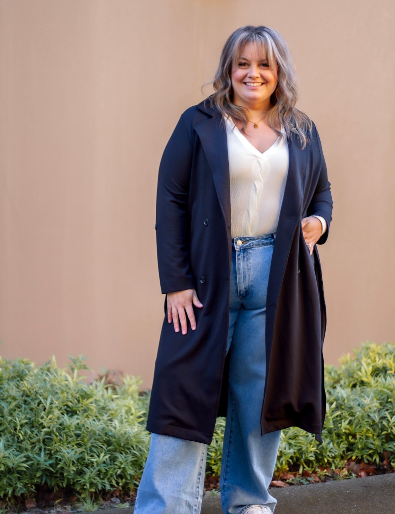 On the Go Knit Trench
