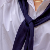 Button Down Shirt with Knit Scarf Set