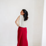 Amour Pleated Hem Bubble Top