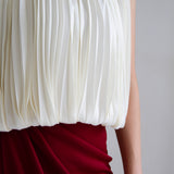 Amour Pleated Hem Bubble Top
