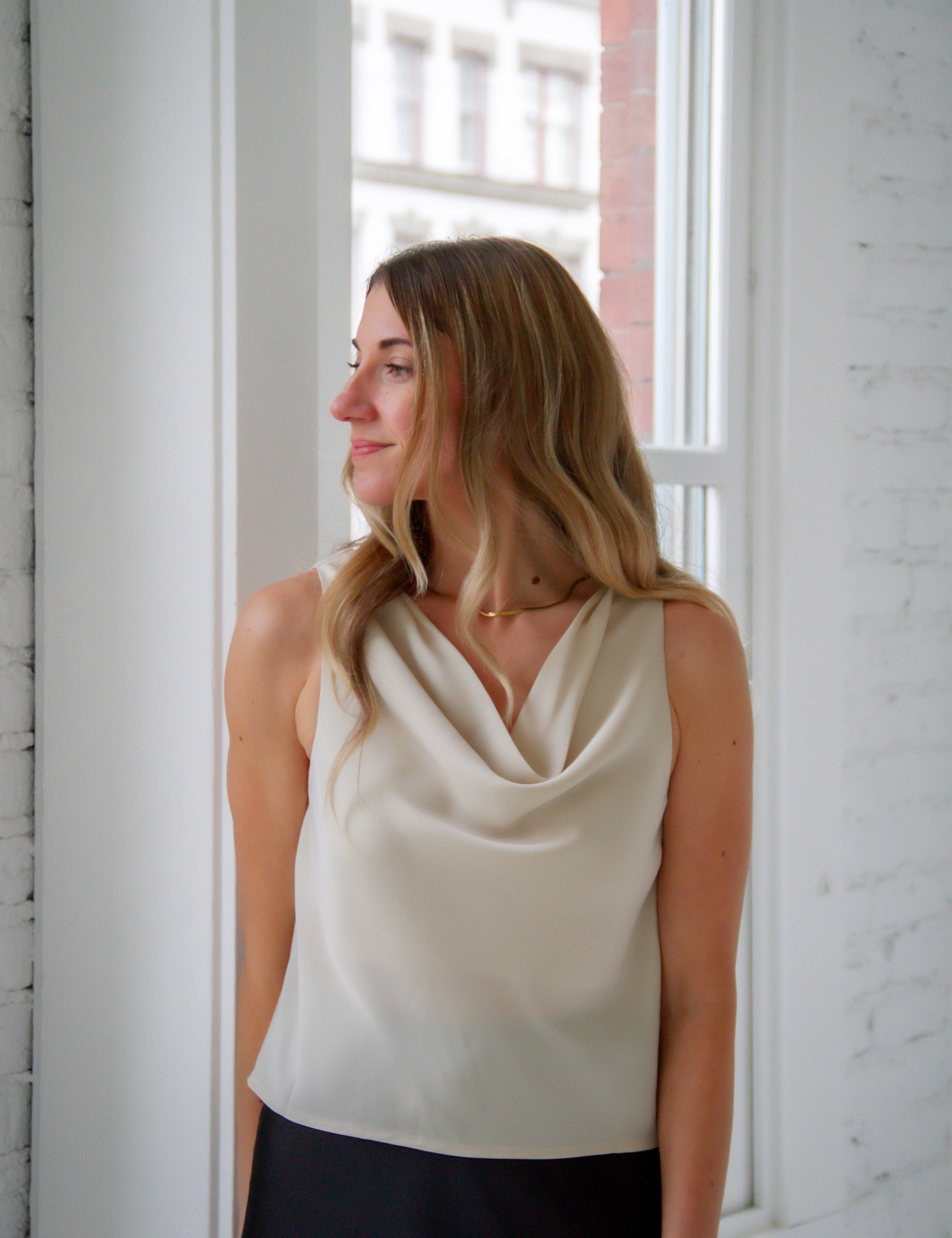 Last Night Cowl Neck Top