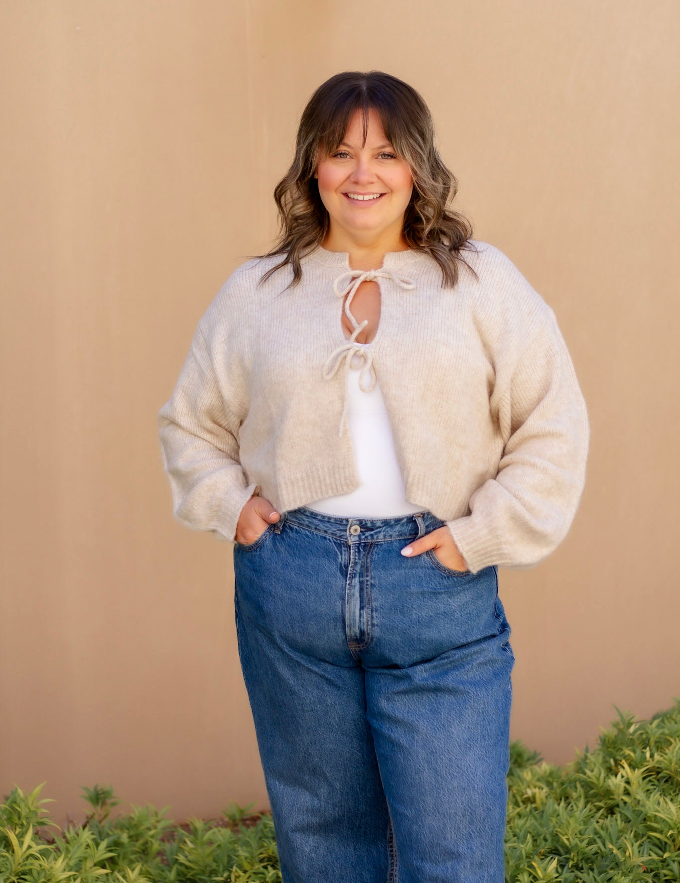 Bow Front Sweater Top