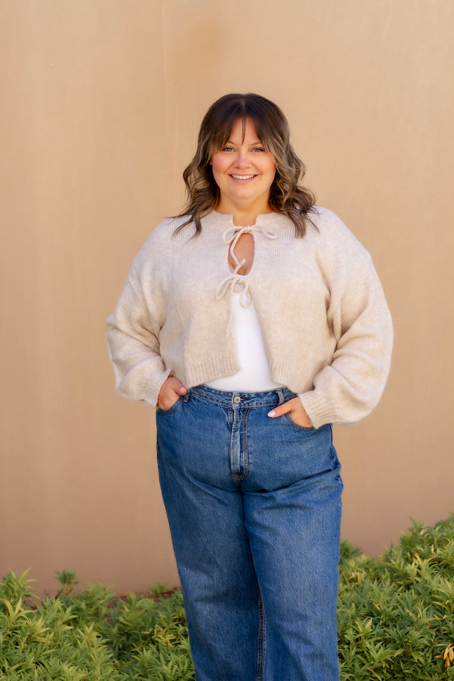 Bow Front Sweater Top