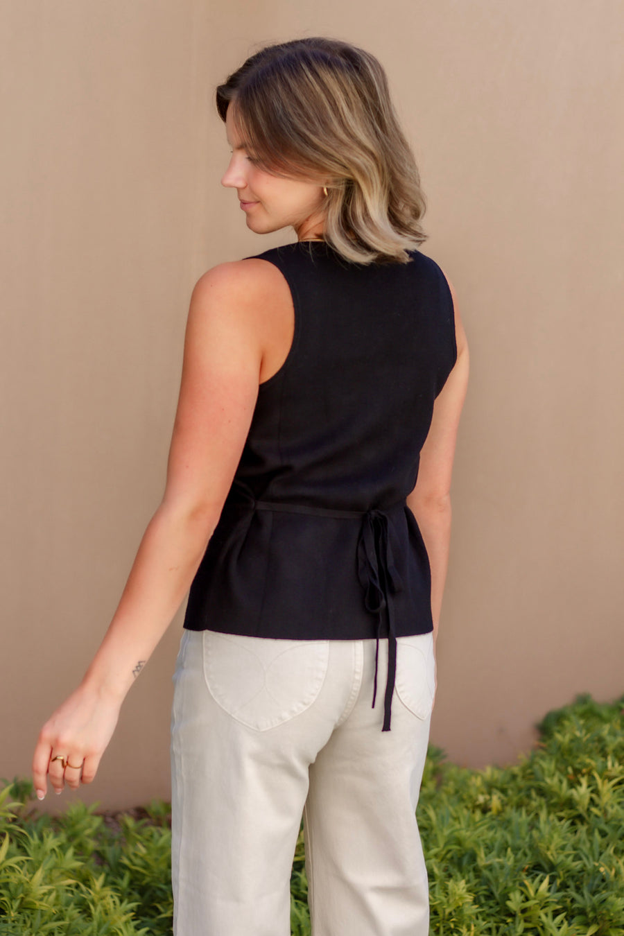Myra Button Front Vest