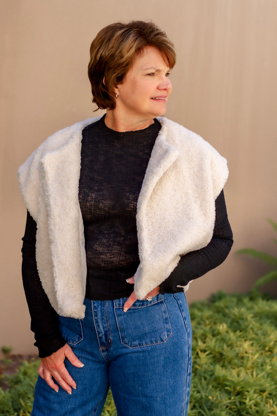 Elsa Faux Shearling Vest