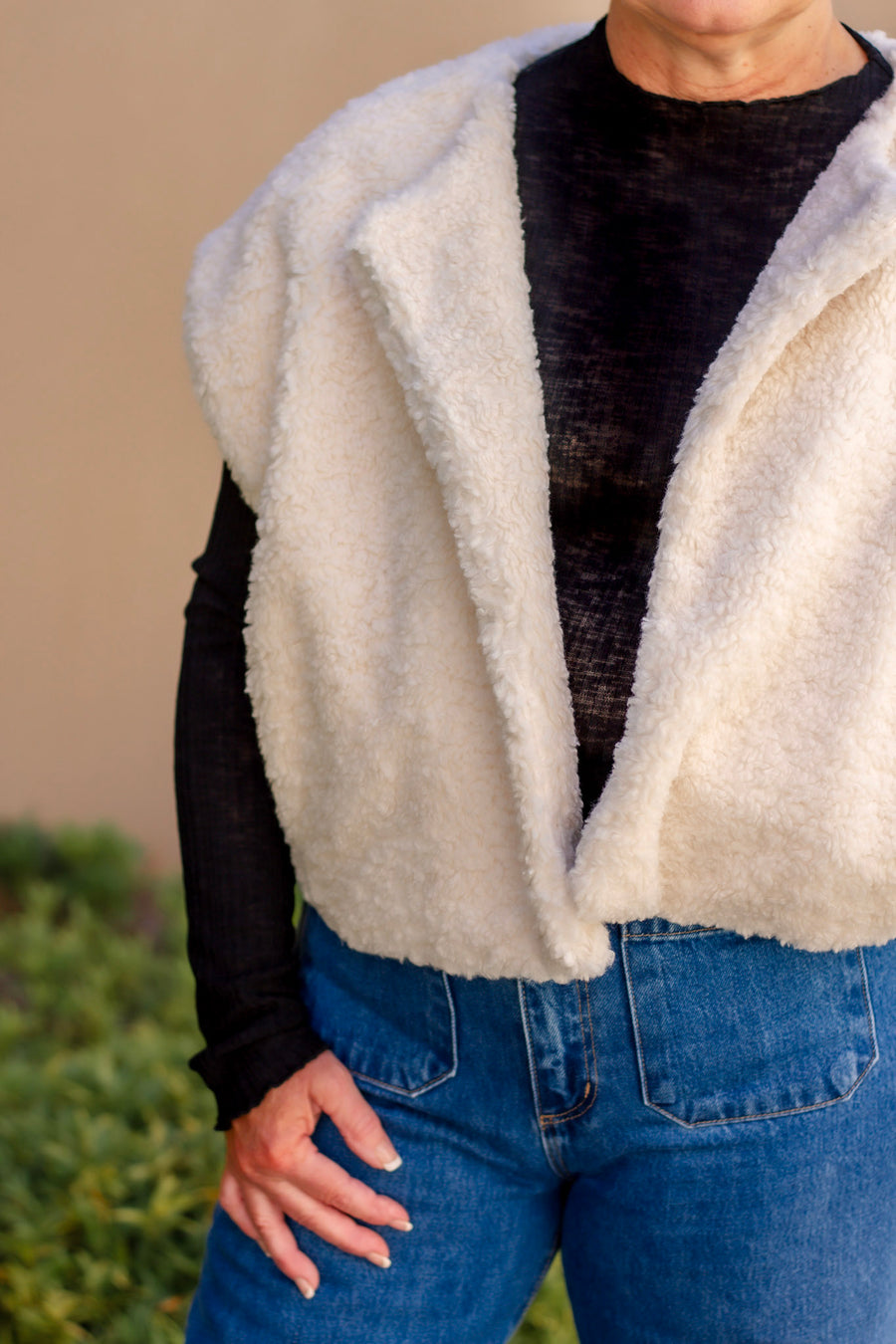 Elsa Faux Shearling Vest