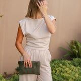 Cindy Strong Shoulder Sleeveless Knit Top