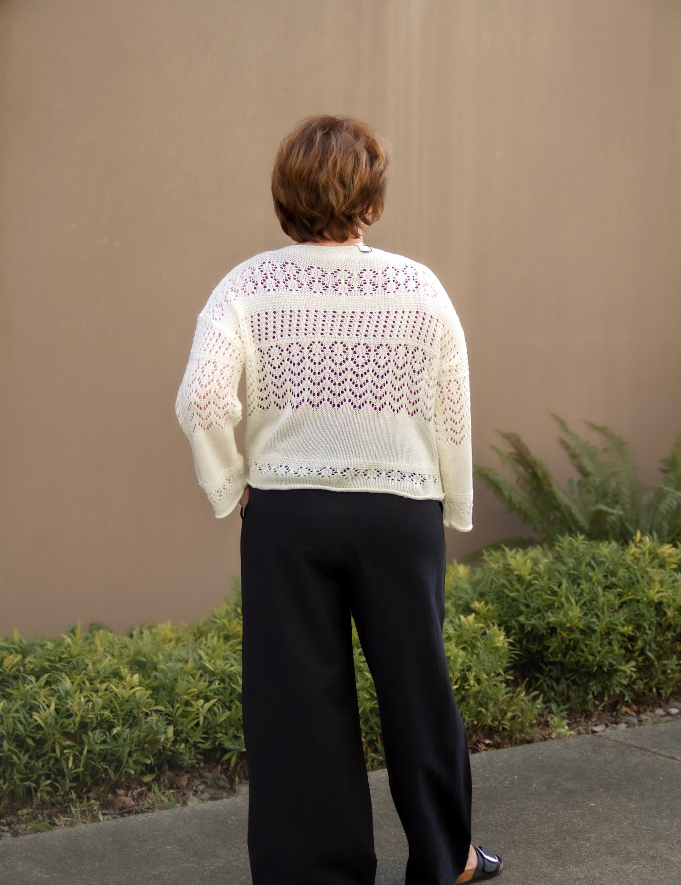 Medina Crochet Long Sleeve in Off White