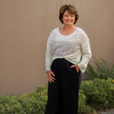 Medina Crochet Long Sleeve in Off White