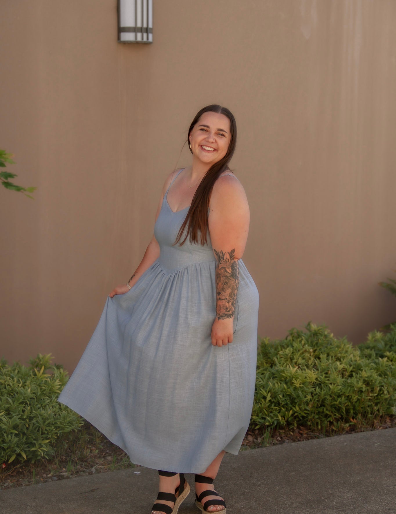 Billy Linen Midi Dress