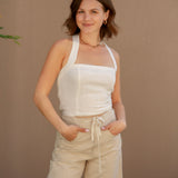 Layla White Halter Tank