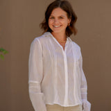 Poppy White Lightweight Blouse