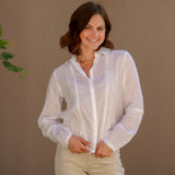 Poppy White Lightweight Blouse