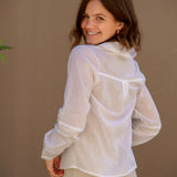Poppy White Lightweight Blouse