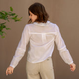 Poppy White Lightweight Blouse