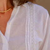Poppy White Lightweight Blouse