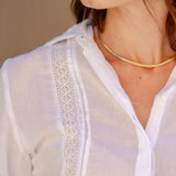 Poppy White Lightweight Blouse