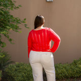 Lily Scalloped Open Knit Sweater
