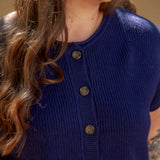 Button Up Knit Sweater Vest