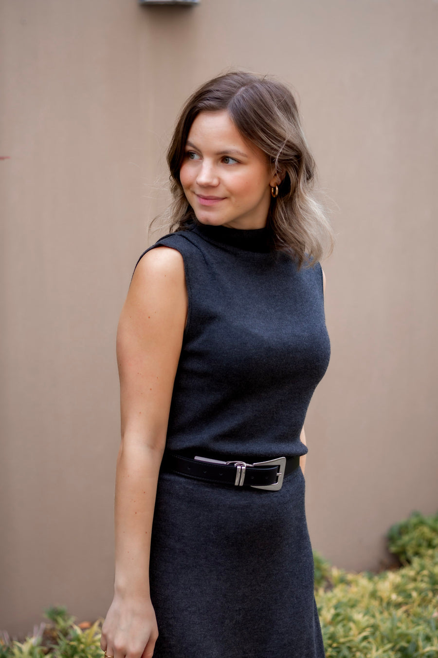 Deora Sleeveless Mock Neck Sweater