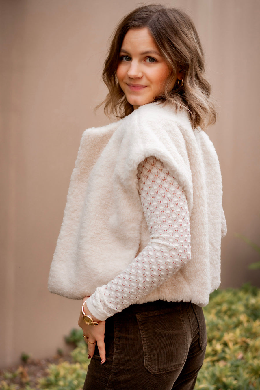 Elsa Faux Shearling Vest