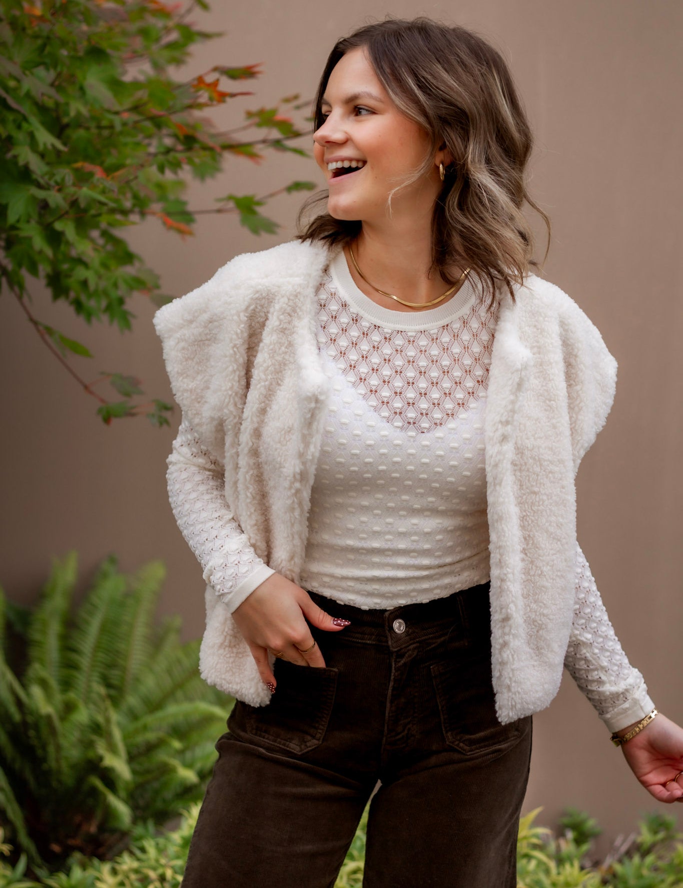 ASTR Dex Textured Sweater Top