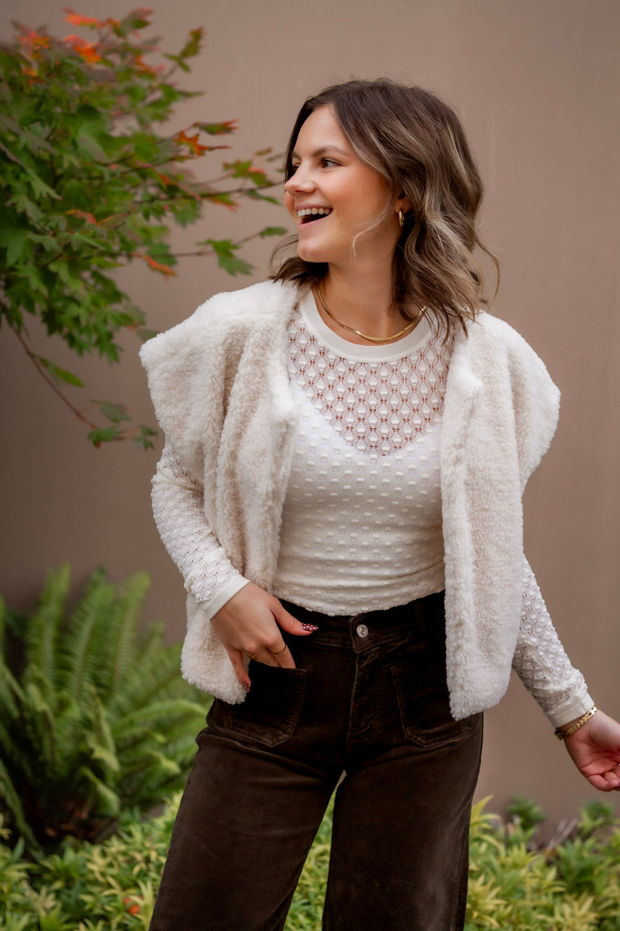 Elsa Faux Shearling Vest